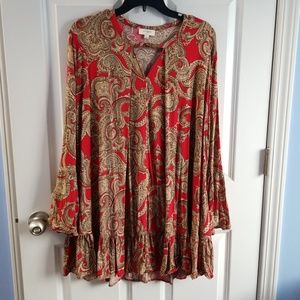 Umgee long bell sleeve dress